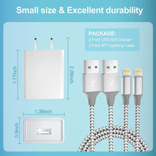 Load image into Gallery viewer, iPhone Charger Fast Charging, 2 Pack USB Wall Charger Travel Plug Adapter - Redpepper Cases