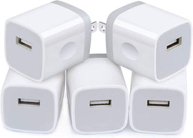 iPhone Wall Charger Adapter USB Charging, 5Pack Single Port USB Wall Plug - Redpepper Cases
