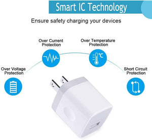 iPhone Wall Charger Adapter USB Charging, 5Pack Single Port USB Wall Plug - Redpepper Cases