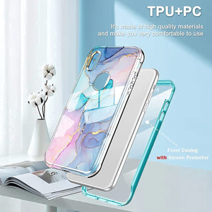 iPhone XR Case Built Screen Protector Lightweight - Marble - Redpepper Cases