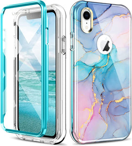 iPhone XR Case Built Screen Protector Lightweight - Marble - Redpepper Cases