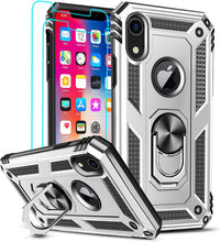 Load image into Gallery viewer, iPhone XR Protective Case, Heavy Duty Ring Shockproof Case - Red - Redpepper Cases