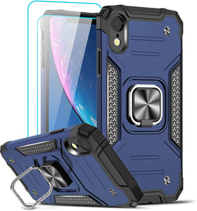 iPhone XR Protective Case, Heavy Duty Ring Shockproof Case - Red - Redpepper Cases