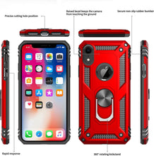 Load image into Gallery viewer, iPhone XR Protective Case, Heavy Duty Ring Shockproof Case - Red - Redpepper Cases