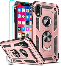 Load image into Gallery viewer, iPhone XR Protective Case, Heavy Duty Ring Shockproof Case - Red - Redpepper Cases