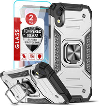 Load image into Gallery viewer, iPhone XR Protective Case, Heavy Duty Ring Shockproof Case - Red - Redpepper Cases