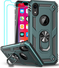 Load image into Gallery viewer, iPhone XR Protective Case, Heavy Duty Ring Shockproof Case - Red - Redpepper Cases
