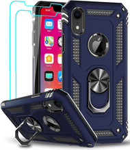 Load image into Gallery viewer, iPhone XR Protective Case, Heavy Duty Ring Shockproof Case - Red - Redpepper Cases