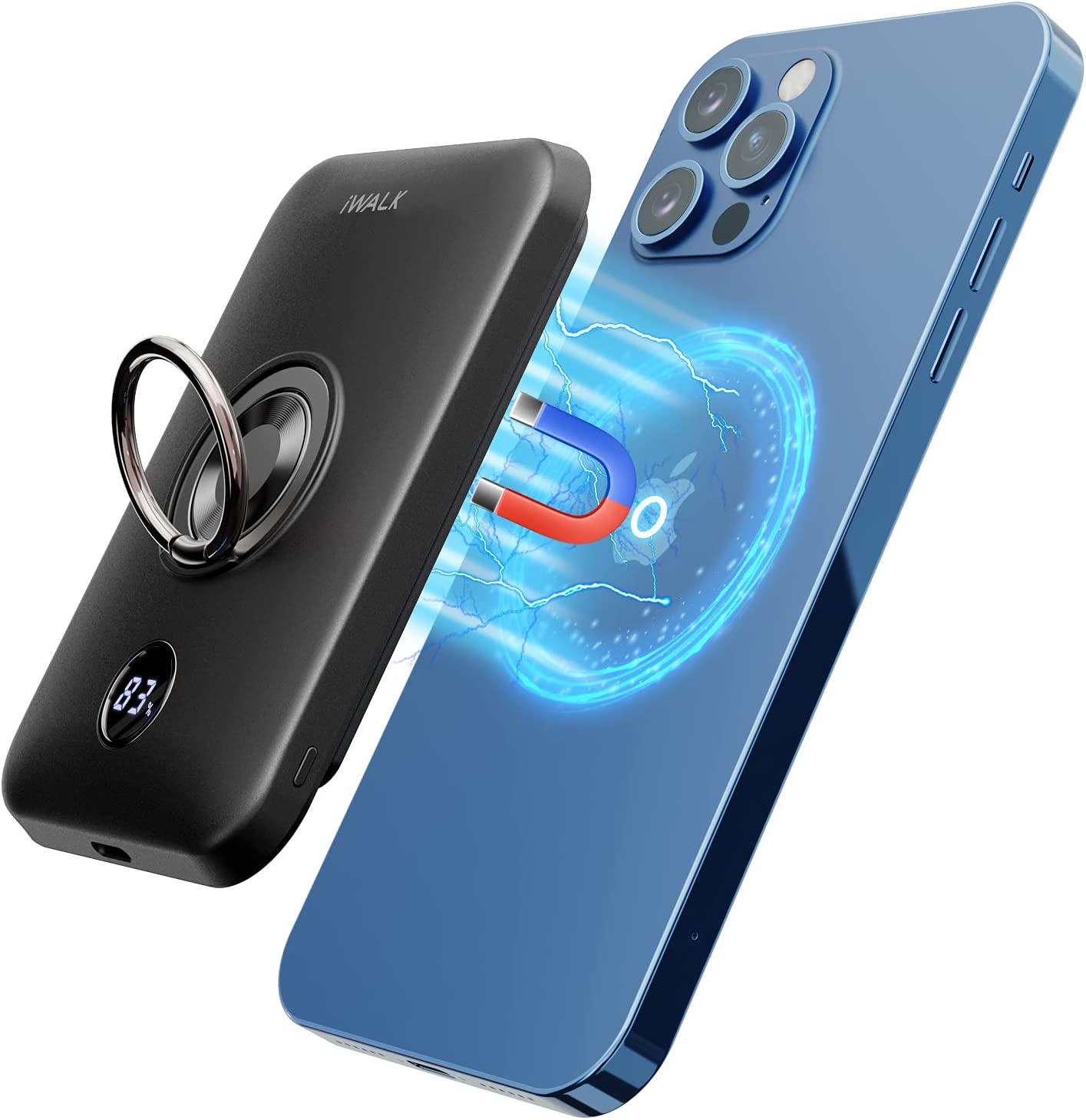 iWALK Magnetic Wireless Power Bank, 6000mAh Portable iPhone Charger - Redpepper Cases