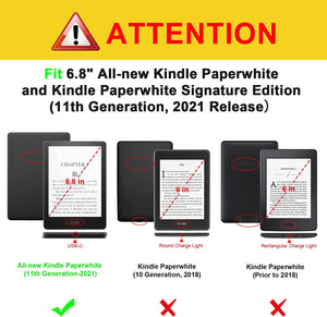 Kindle Paperwhite Kindle Paperwhite Signature Edition Premium PU Leather Sleeve Cover - Redpepper Cases