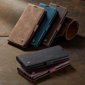 Kowauri Galaxy Note 20 Ultra Case,Leather Wallet Case - Wine Red - Redpepper Cases