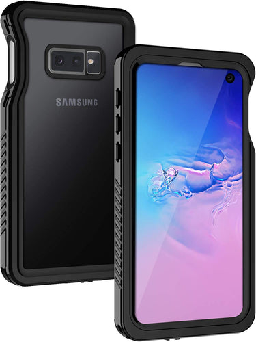 Lanhiem Samsung Galaxy S10e Case Shockproof Protective Clear Cove Black - Redpepper Cases