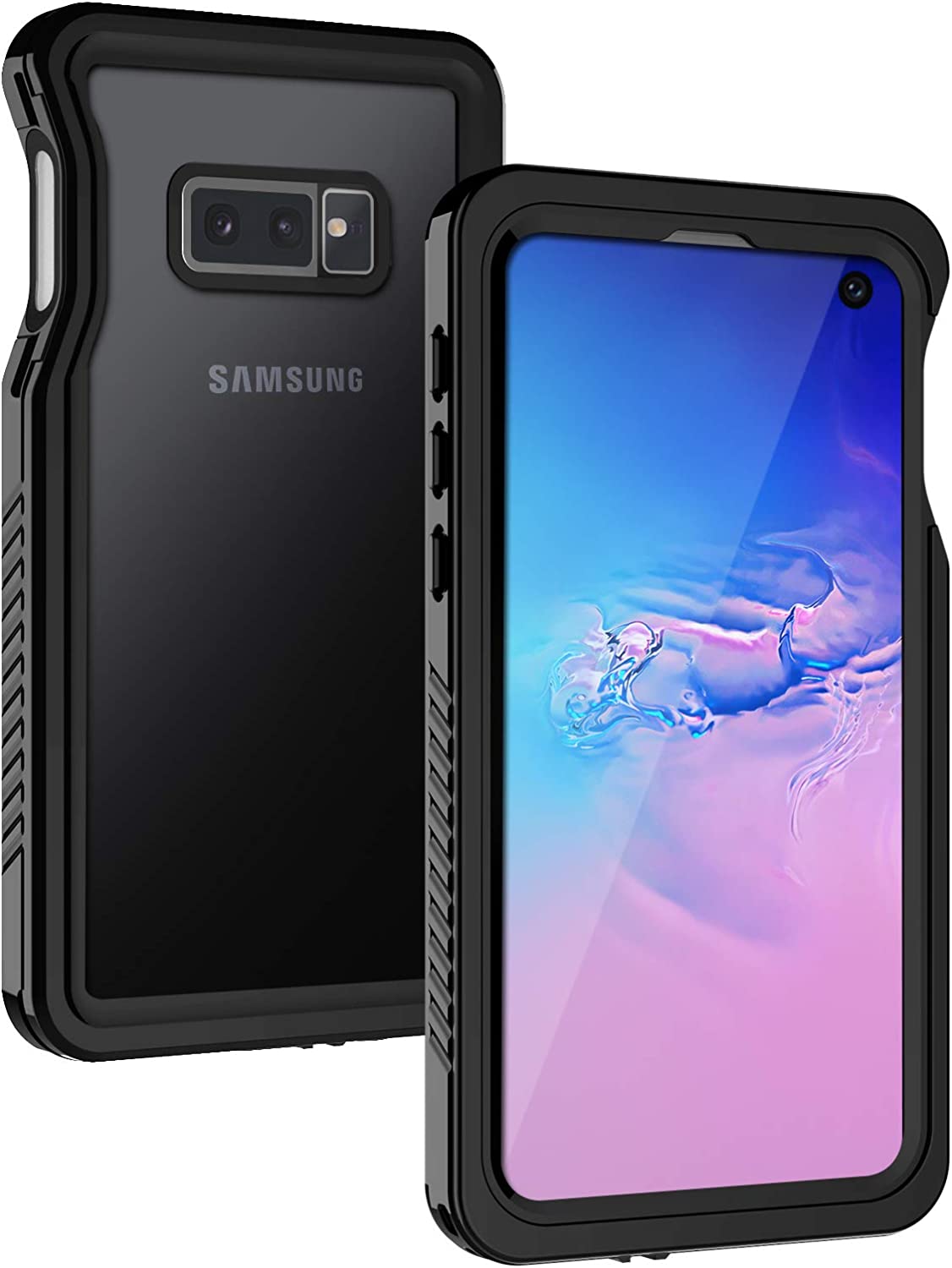 Lanhiem Samsung Galaxy S10e Case Shockproof Protective Clear Cove Black - Redpepper Cases