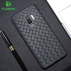 Leather Phone Case for Samsung S9 S10 Plus S10e Luxury Woven Soft Silicone Cover Cases for Samsung Galaxy S10 S10e Note 9 - Redpepper Cases