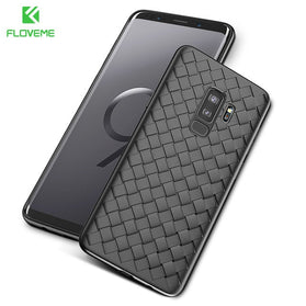 Leather Phone Case for Samsung S9 S10 Plus S10e Luxury Woven Soft Silicone Cover Cases for Samsung Galaxy S10 S10e Note 9 - Redpepper Cases