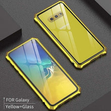 Load image into Gallery viewer, Luxury Aluminum Metal Armor Cover Case For Samsung Galaxy S10 Plus S10 E S10 Slim Frame Shell Bumper Back Clear Glass KS0007 - Redpepper Cases