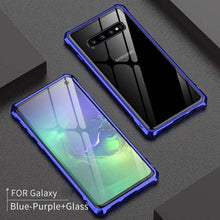 Load image into Gallery viewer, Luxury Aluminum Metal Armor Cover Case For Samsung Galaxy S10 Plus S10 E S10 Slim Frame Shell Bumper Back Clear Glass KS0007 - Redpepper Cases