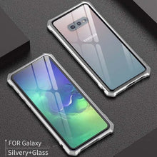 Load image into Gallery viewer, Luxury Aluminum Metal Armor Cover Case For Samsung Galaxy S10 Plus S10 E S10 Slim Frame Shell Bumper Back Clear Glass KS0007 - Redpepper Cases