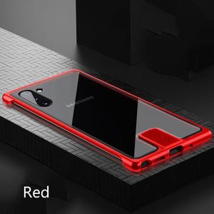 Luxury Metal Bumper Cover For Samsung Note 10 Plus Case Shockproof Tempered Glass Coque For Samsung S10 Plus S10 Case Note 10 Plus Phone Shell - Redpepper Cases