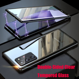 Magnetic Clear For Samsung Galaxy S10 S21 S8 S9 Note 20 Ultra Plus 9 8 A72 A71 A52s s20 Fe 5G Phone Case Glass Cover Funda Coque - Redpepper Cases