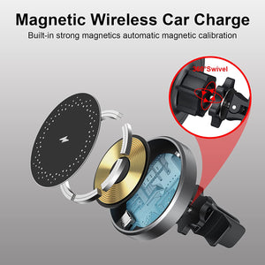 Magnetic Wireless Car Charger Mount,15W Fast Charging MagSafe Case - Redpepper Cases