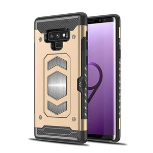 Megnetic Armor Case for Samsung Galaxy Note 9 8 S10 Lite S9 S8 Plus S7 edge J3 J337 J7 J737 J8 2018 Case PC+TPU Card Slot Cover - Redpepper Cases