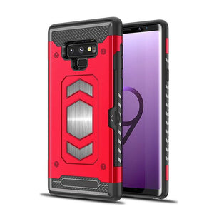 Megnetic Armor Case for Samsung Galaxy Note 9 8 S10 Lite S9 S8 Plus S7 edge J3 J337 J7 J737 J8 2018 Case PC+TPU Card Slot Cover - Redpepper Cases