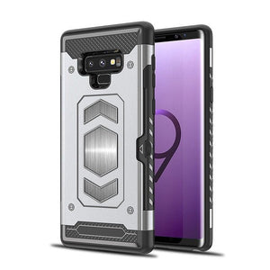 Megnetic Armor Case for Samsung Galaxy Note 9 8 S10 Lite S9 S8 Plus S7 edge J3 J337 J7 J737 J8 2018 Case PC+TPU Card Slot Cover - Redpepper Cases