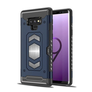Megnetic Armor Case for Samsung Galaxy Note 9 8 S10 Lite S9 S8 Plus S7 edge J3 J337 J7 J737 J8 2018 Case PC+TPU Card Slot Cover - Redpepper Cases