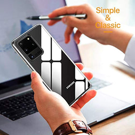 Miracase Case for Galaxy S20 Ultra Cases (2020) Original Phone Touch Feeling -Crystal Clear TPU Cushion/Hybrid 6H Hard Back Scratch Defend/Reinforced Corner Protection Cover for Samsung 6.9'' - Redpepper Cases