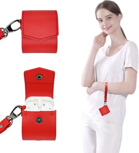 MODOS LOGICOS Charging Case Cover Apple Airpods , PU Leather Case - Red - Redpepper Cases
