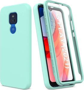 Moto G Play Case Built-in Screen Protector, Shockproof Cover Case Protective Phone Case - Redpepper Cases