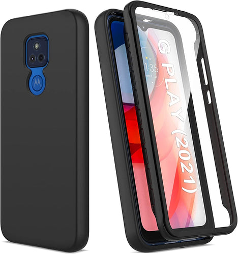 Moto G Play Case Built-in Screen Protector, Shockproof Cover Case Protective Phone Case - Redpepper Cases