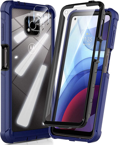 Moto G Power Case with Built Screen Protector Moto G Power Phone Case Black - Redpepper Cases
