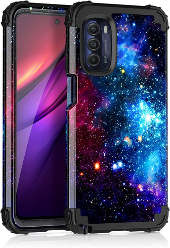 Moto G Stylus 5G/4G Case Shiny Dark Three Layer Heavy Duty Blue Sky - Redpepper Cases