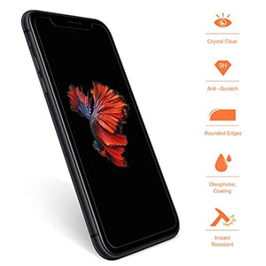 NEARPOW Screen Protector for iPhone 11 / iPhone XR, [4 Pack] Tempered Glass Screen Protector for Apple iPhone XR 6.1" 2018 / iPhone 11 2019, [Fit with Most Cases][Easy Installation Frame][9H Hardness] - Redpepper Cases