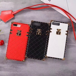 Note 9 Square Plaid Leather Strap Case - Redpepper Cases