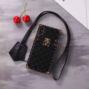 Note 9 Square Plaid Leather Strap Case - Redpepper Cases