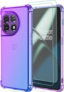 Oneplus 11 5G Case Women Girls Flower Floral 2pcs Screen Protector Phone Cover - Redpepper Cases