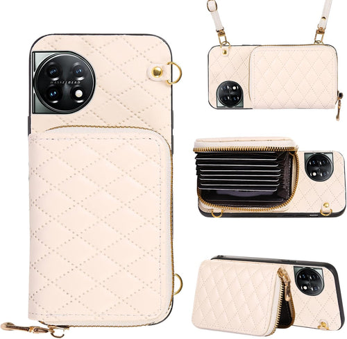 OnePlus 11 5G with Zipper Purse Multi Card Slots Phone Cover - Redpepper Cases