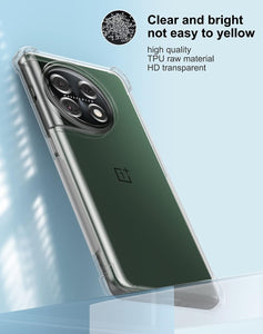 OnePlus 11 Phone Case Clear Scratch Resistant Reinforced Corners Protective Case - Redpepper Cases
