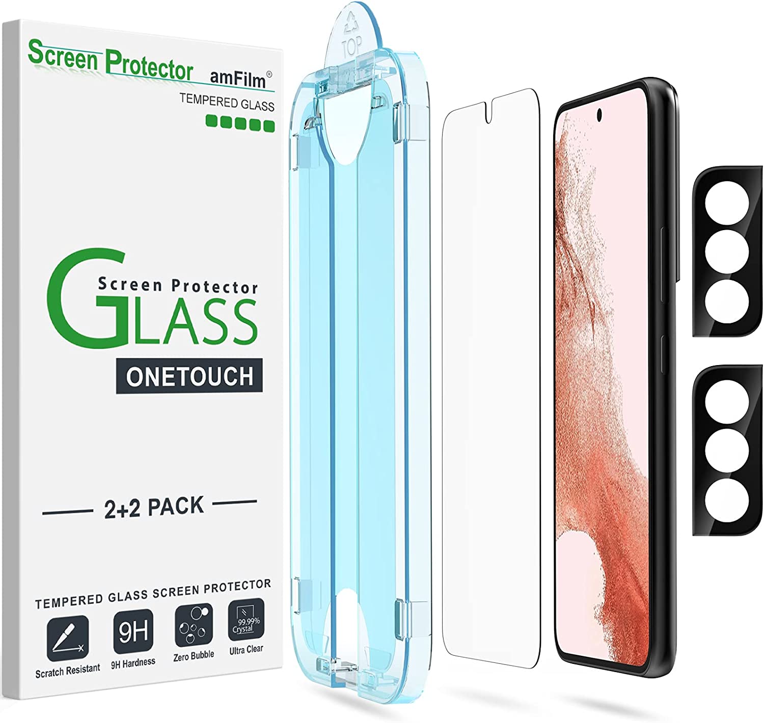 OneTouch Tempered Glass Screen Protector Samsung Galaxy S22 Plus 5G 6.6 Inch