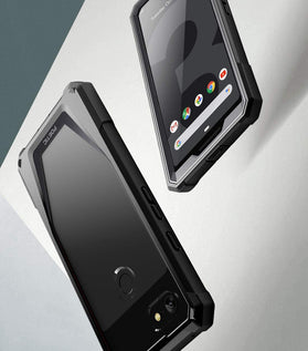 Poetic Guardian Full-Body Rugged Clear Google Pixel 3 XL Black - Redpepper Cases