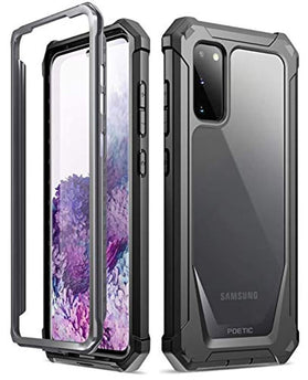 Poetic Guardian Series Case Designed for Samsung Galaxy S20 Case, Full-Body Hybrid Shockproof Bumper Cover, Without Built-in-Screen Protector, Black/Clear - Redpepper Cases