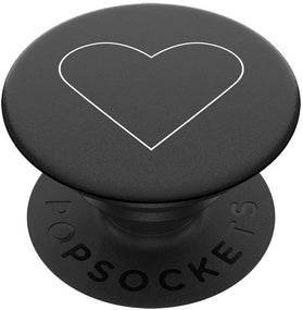 Pop Socket Stand Grip [White & Black Heart.] - Redpepper Cases