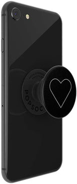 Pop Socket Stand Grip [White & Black Heart.] - Redpepper Cases