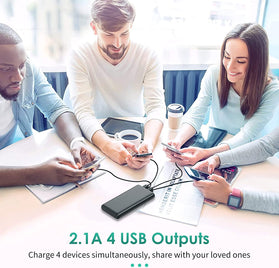 Portable Charger 38800mAh,LCD Display Power Bank,4 USB Outputs Battery Pack - Redpepper Cases