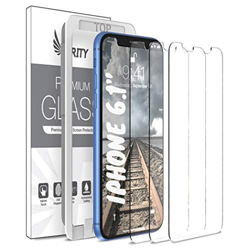 Purity Screen Protector for Apple iPhone 11 and iPhone XR - 3 Pack (w/Installation Frame) Tempered Glass Screen Protector Compatible iPhone 11 / iPhone XR (3 Pack) [Anti-Scratch] [Fit with Most Cases] - Redpepper Cases