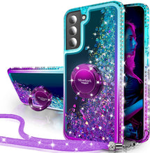 Load image into Gallery viewer, S22 Moving Liquid Holographic Sparkle Glitter Kickstand Case. - Redpepper Cases