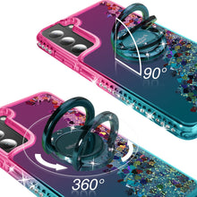 Load image into Gallery viewer, S22 Moving Liquid Holographic Sparkle Glitter Kickstand Case. - Redpepper Cases